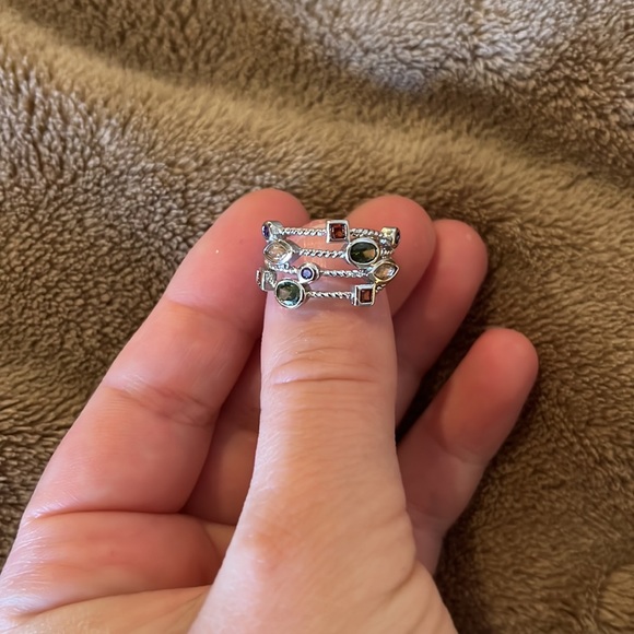 Ring with crystals zircone size 6 s925 silver - Picture 3 of 6